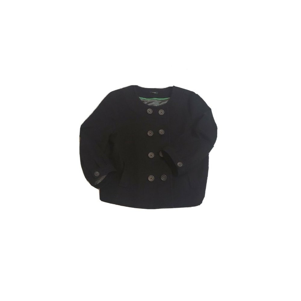 J.Crew Felted Wool Cashmere Pippa Double Breasted Cropped Jacket Black Size 8